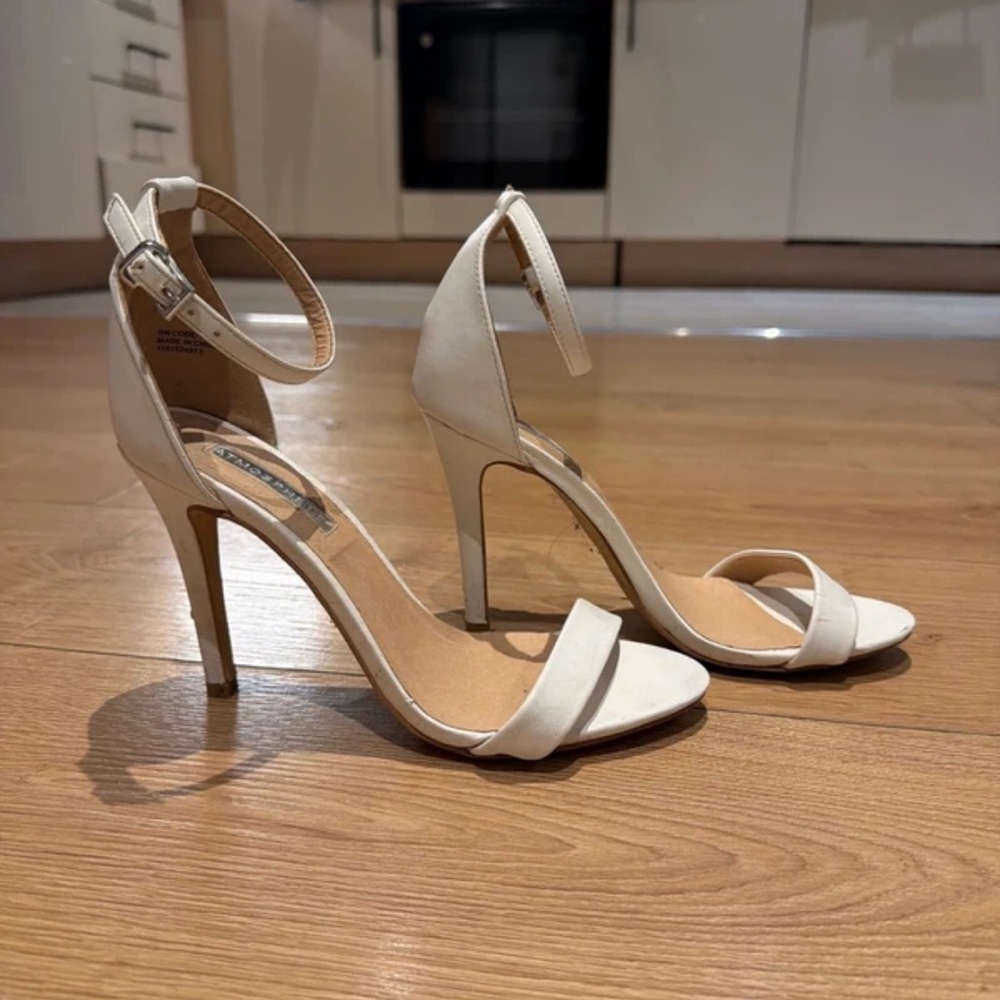 Chic White Ankle Strap Heels